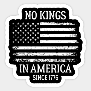 No Kings in America Since 1776 – Patriotic 4th of July Vintage Sticker